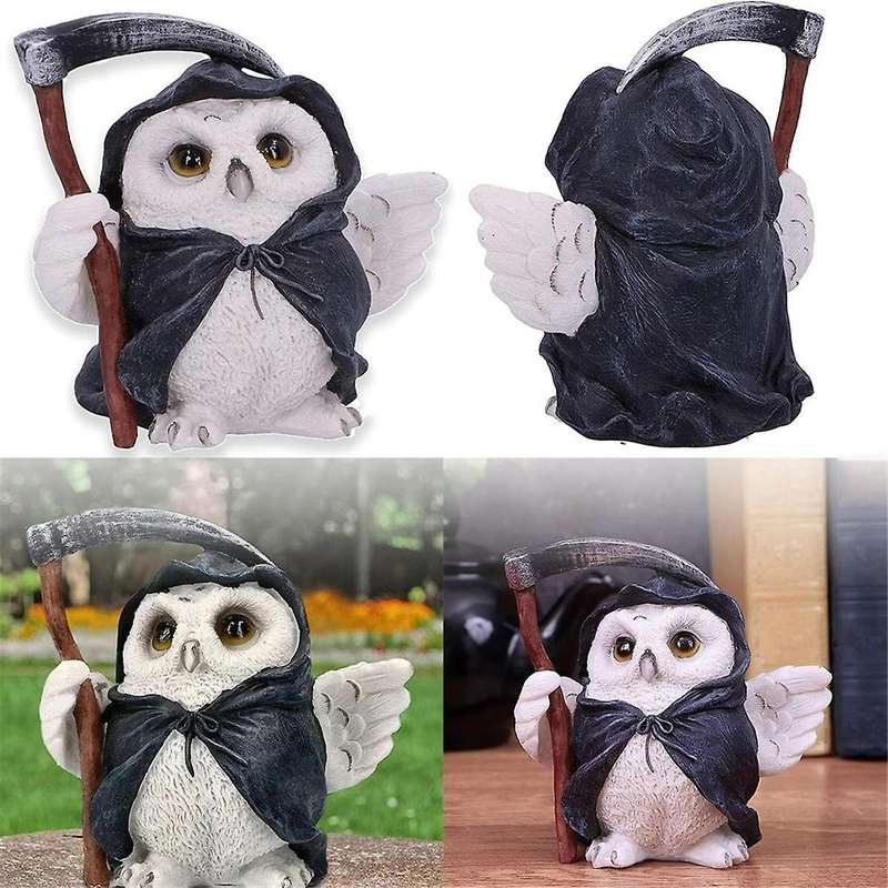 -Owl Resin Decoration Ornament Garden Patio Crafts Cute Ornament