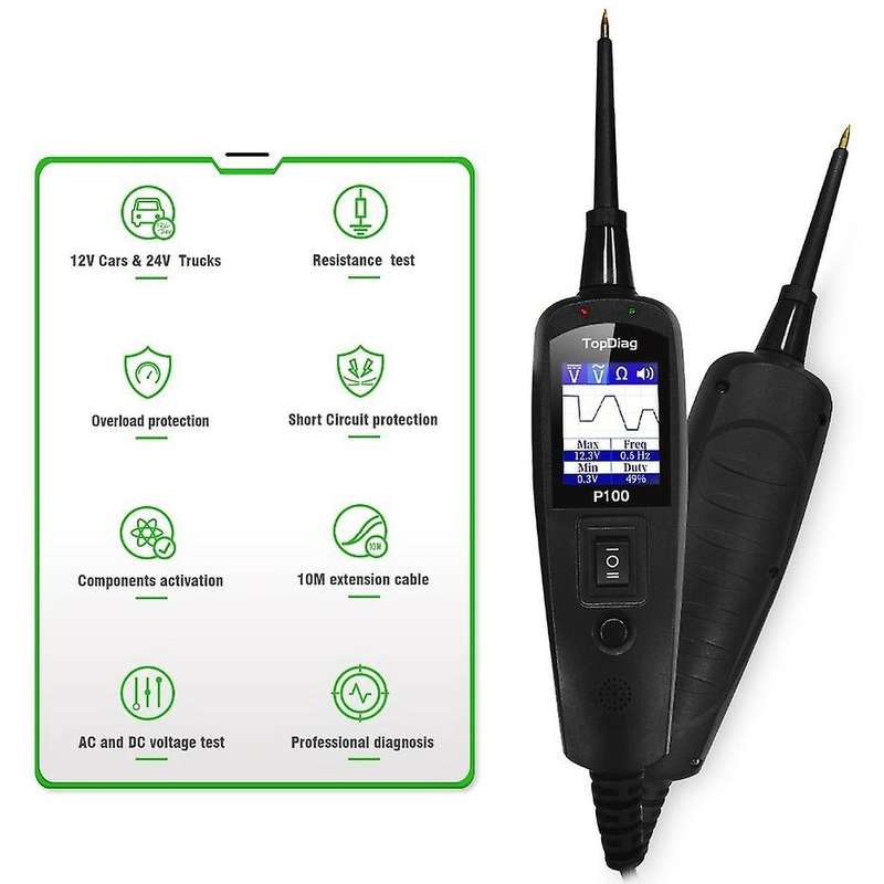 P100 Power Test Electric Circuit Tester Car Diagnostic Tool for Cars Trucks