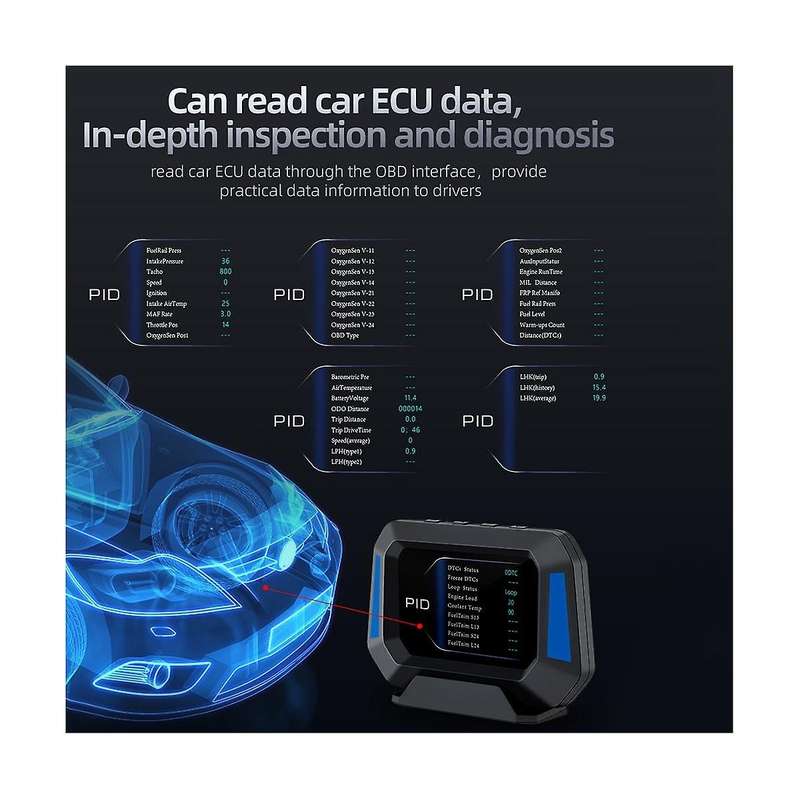 P21 Hud Car Tester Gps Diagnostic Tool Dashboard Car Obd Monitor Car Lcd Monitor