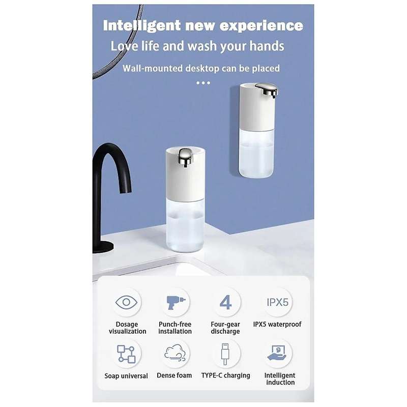 P12S Intelligent Automatic Induction Foam Hand Washing Machine Electric Household Soap Dispenser