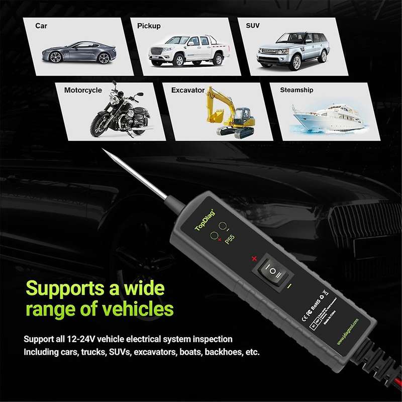 P55 Car Electric Circuit Tester Scan Diagnosis 12V/24V Battery Tester Automotive Diagnostic Tool