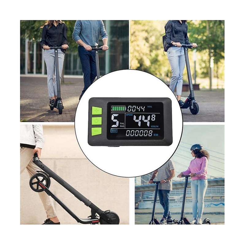 P3c Lcd Display Dashboard Colorful Screen 24/36/48/60v E-bike Meter+36v 350w Sine Wave Controller fo