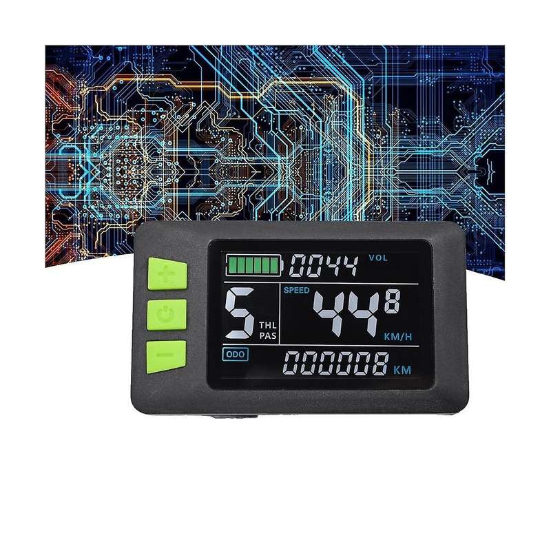 P3c Lcd Display Dashboard Colorful Screen 24/36/48/60v E-bike Meter+36v 350w Sine Wave Controller fo