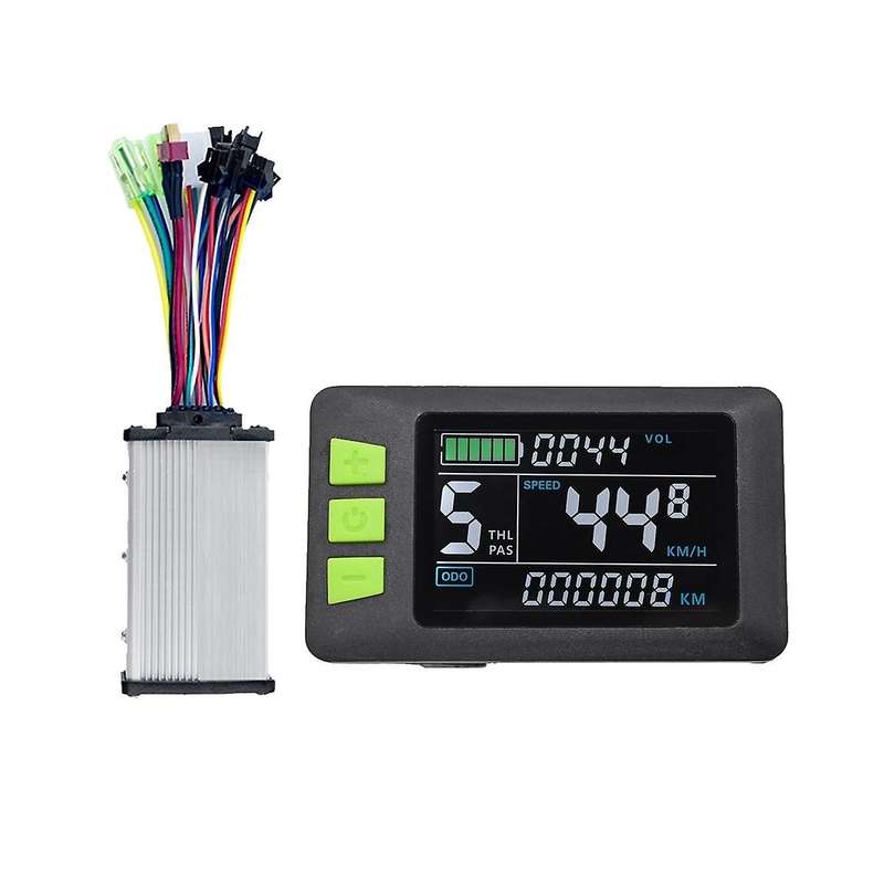 P3c Lcd Display Dashboard Colorful Screen 24/36/48/60v E-bike Meter+36v 350w Sine Wave Controller fo