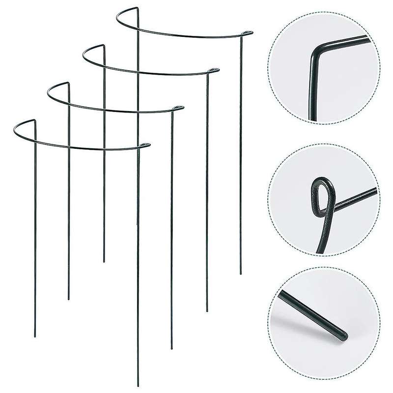 Pack Of 12 Semi-circular Ring Plant Garden Flower Support Stakes,for Flowers Plant,border Support