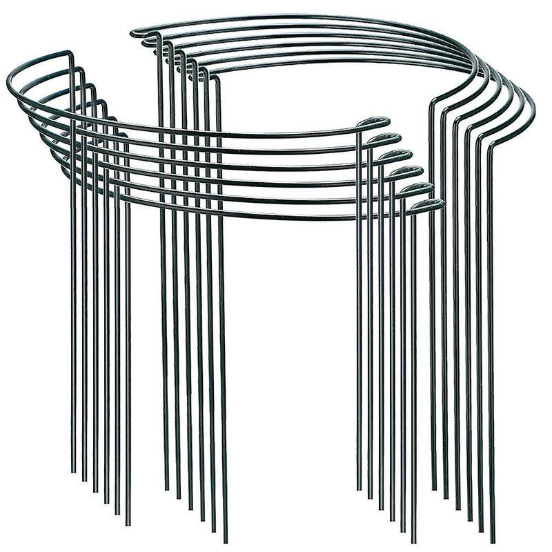 Pack Of 12 Semi-circular Ring Plant Garden Flower Support Stakes,for Flowers Plant,border Support