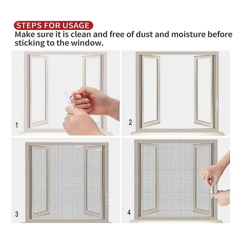 Pack of 12 Fly Screen Window Clips Self-Adhesive Screen Window Mounting Buckles No Drilling Insect S