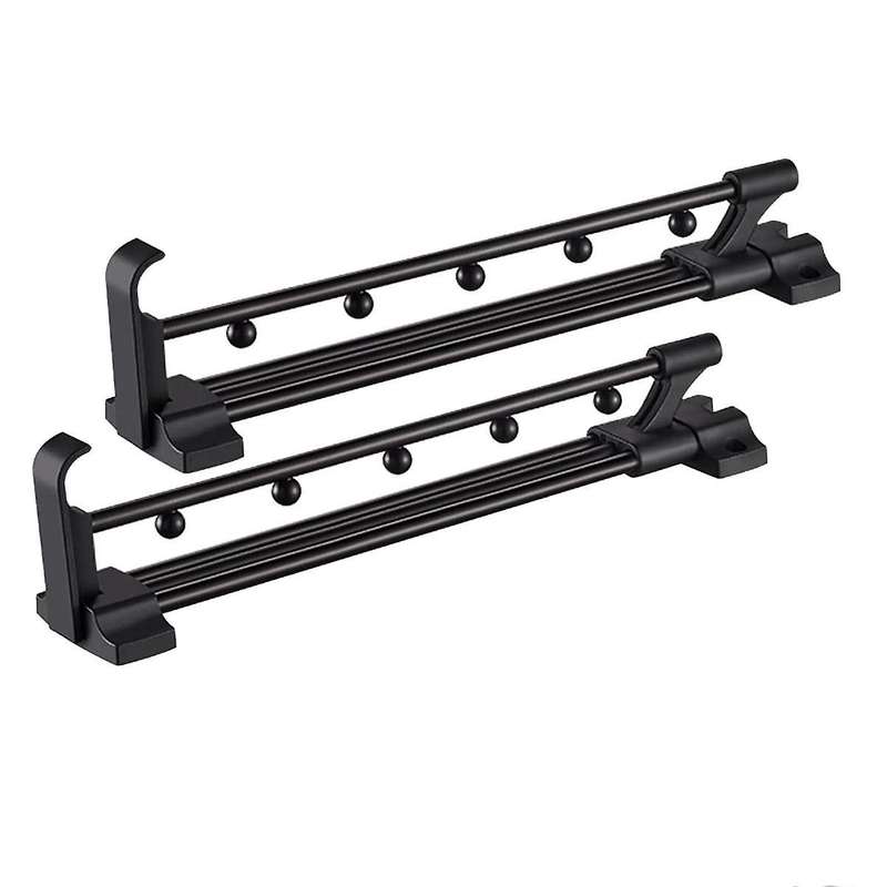 Pack of 2 Extendable Clothes Rail for Pull-Out Clothes Hanger Extendible for Wardrobe Adjustable Cl