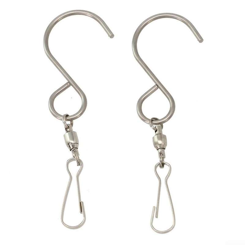 Pack of 2 Multi- Swivel Hooks for Hanging Crystal Twisters and