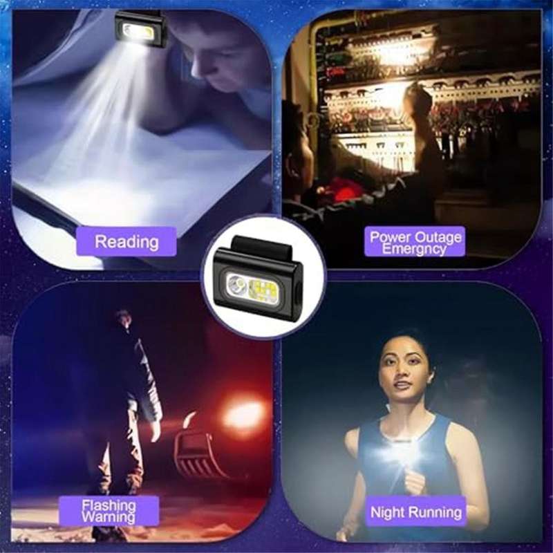 Pack Of 2 Running Light Jogging, Headlight Jogging, Strong Magnetic Led Clip Lamp,1200 Lumens Chest