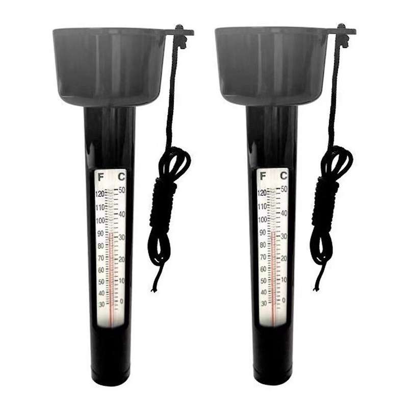 Pack of 2 Outside Garden Pond Floating Water Thermometers 0-50C