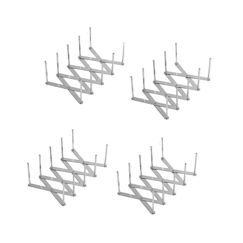 Pack Of 4 Pot Lid Holders , Lid Holder Made Of Stainless Steel, Rib Holder Length Adjustable, Lid H
