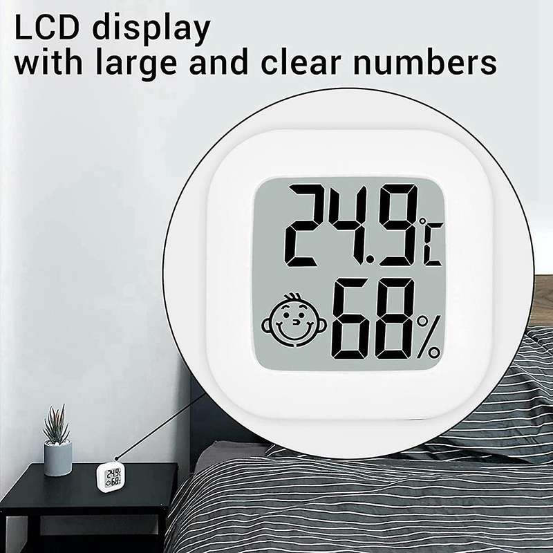 Pack Of 4 Digital Hygrometer Indoor Thermometer Mini Humidity Meter with Temperature Humidity Monit