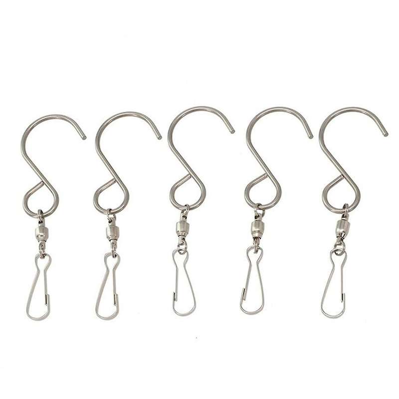 Pack of 5 Multi- Swivel Hooks for Hanging Crystal Twisters and