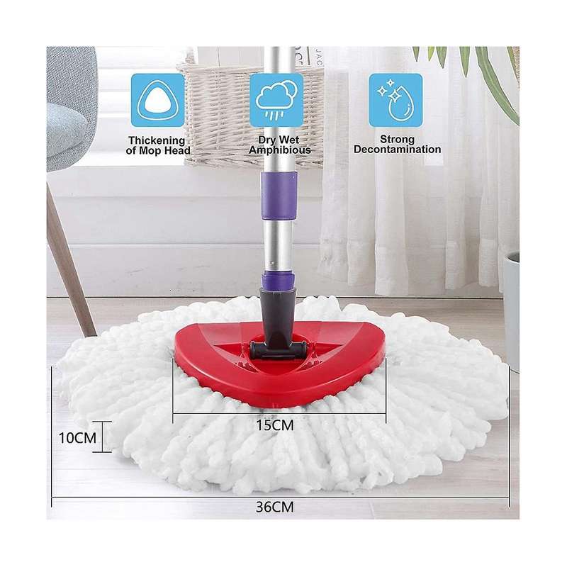Pack Of 9 Mop Replacement Head for Easywring & Clean, Microfibre Turbo Mop Replacement Head, Turbo