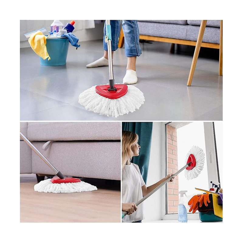 Pack Of 9 Mop Replacement Head for Easywring & Clean, Microfibre Turbo Mop Replacement Head, Turbo