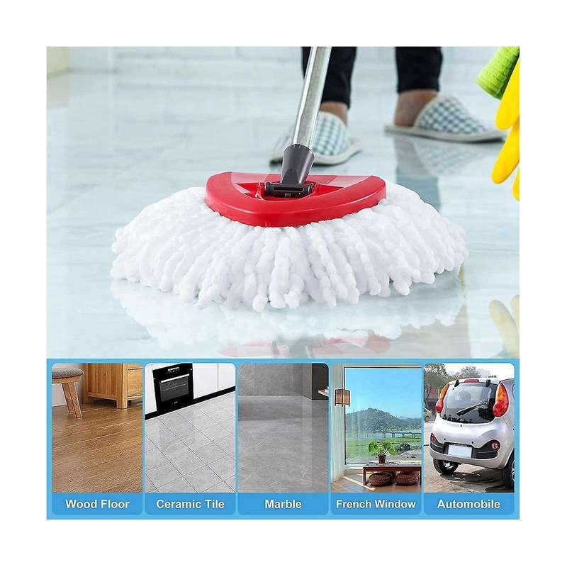 Pack Of 9 Mop Replacement Head for Easywring & Clean, Microfibre Turbo Mop Replacement Head, Turbo