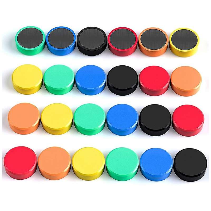Pack Of 60 Magnets, Whiteboard Magnets, Magnets for Magnetic Board, Magnets, Fridge, Colourful Round