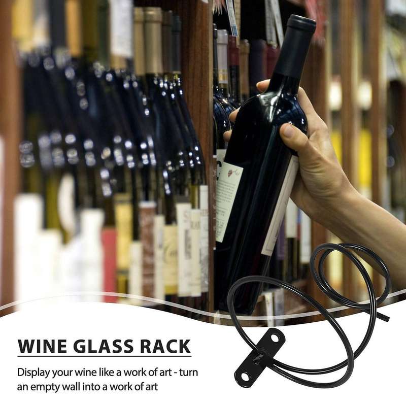 Pack of 6 Wall Mounted Wine Racks with Screws,Metal Hanging Wine Rack