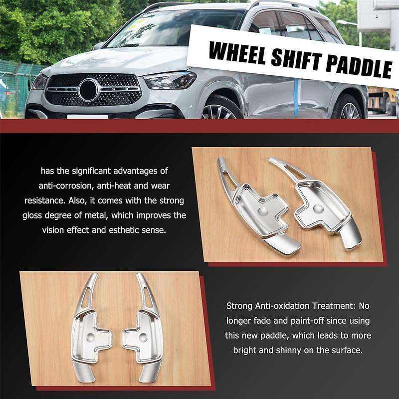 Paddle Shifter Extension for Aluminum Alloy Shift Paddle Blade Silver for C Cla E G Gla Glc Gls Met