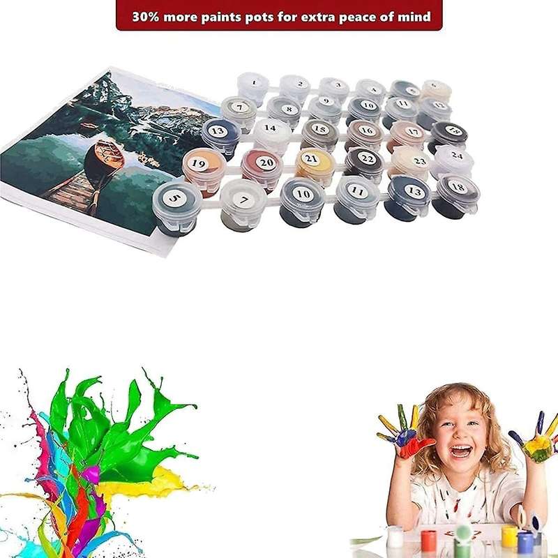 Paint By Numbers Landscapes for Adults Beginner,DIY Canvas Oil Painting Acrylic Kit 16inch x 20inch