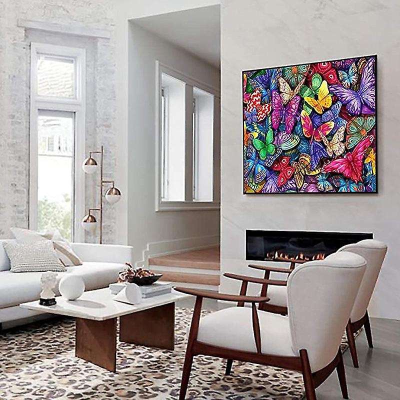Paint By Numbers Art Oil Painting Butterfly Paradise Living Room Bedroom Home Decoration Wall Decor