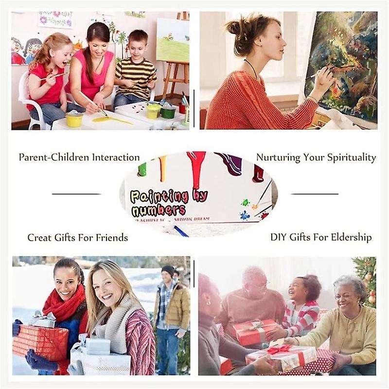 Paint By Numbers Art Oil Painting Color Elephant Living Room Bedroom Home Decoration Wall Decoratio