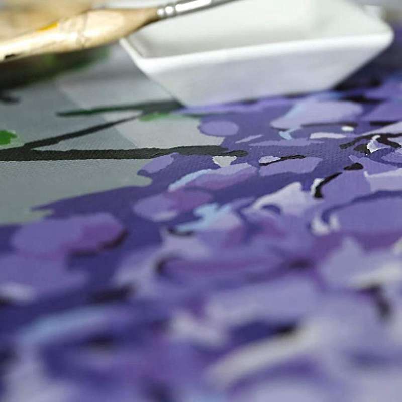 Paint By Numbers Kit Botanical Floral for Adults Kids on Canvas,DIY Drawing Paintwork Flowers Leaf H