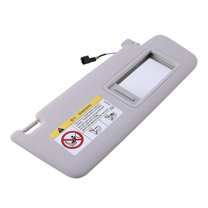 Pair Car Interior Sun Visor Shade with Makeup Mirror Gray for Golf MK7 2014-2017 5GG857551 5GG857552