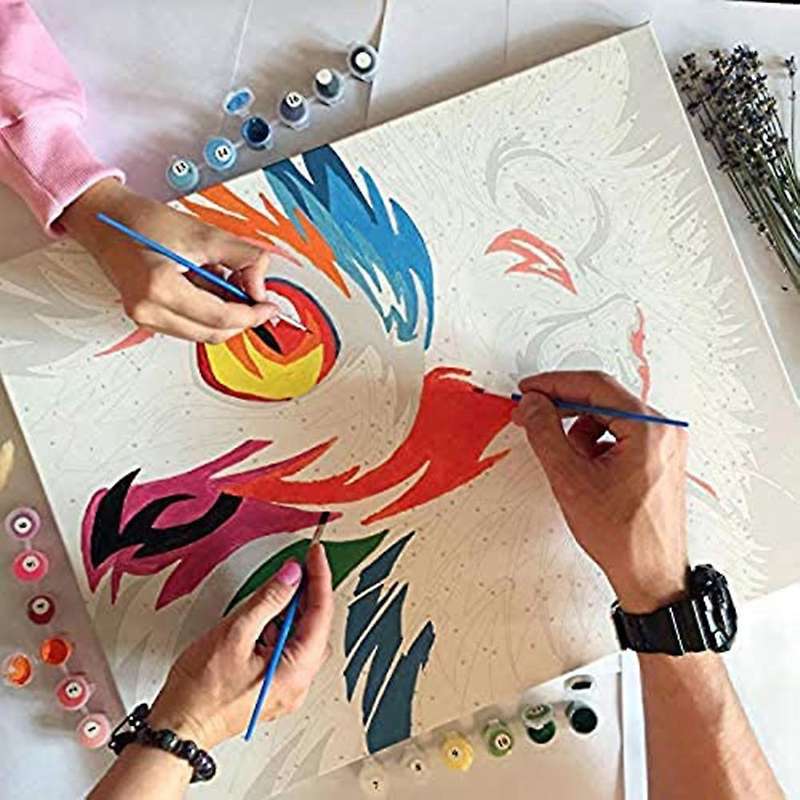 Paint By Numbers on Canvas for Adults,Without Frame DIY Tree Oil Painting for Home Wall Decoration16
