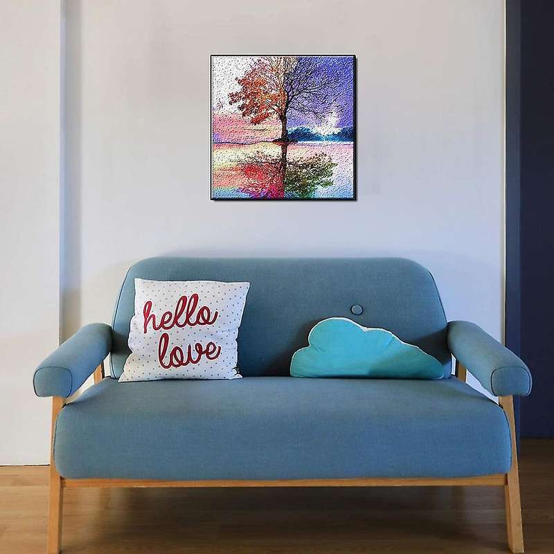 Paint By Numbers on Canvas for Adults,Without Frame DIY Tree Oil Painting for Home Wall Decoration16