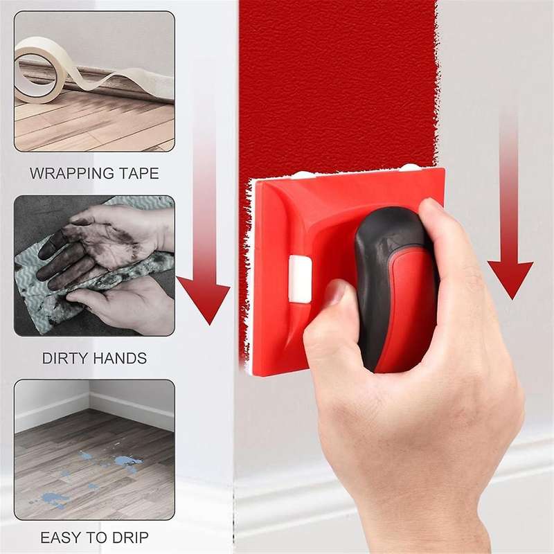Paint Edge Trimmer with 4 Replacement Pads, Paint Pad Applicator, Washable Wall Corner and Edge Trim