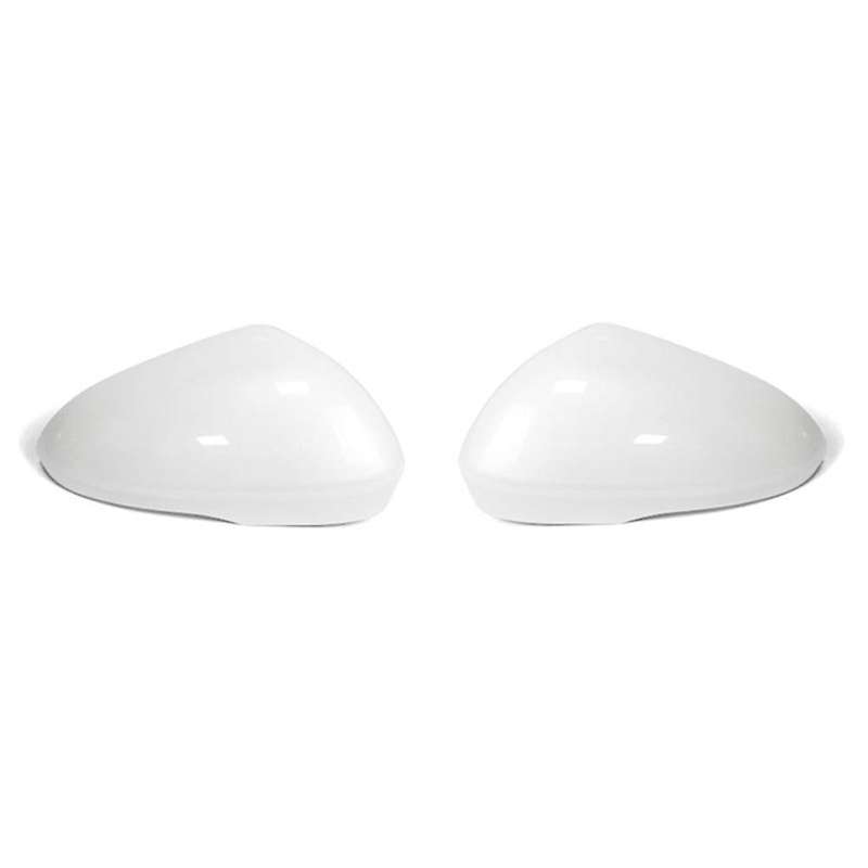 Pair Driver & Passenger Side Side Rearview Mirror Cover Cap for Mondeo 2013-2020 White