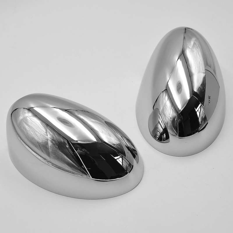 Pair Chrome Car Door Wing Rearview Mirror Cap Cover Tirm for 2001-2006