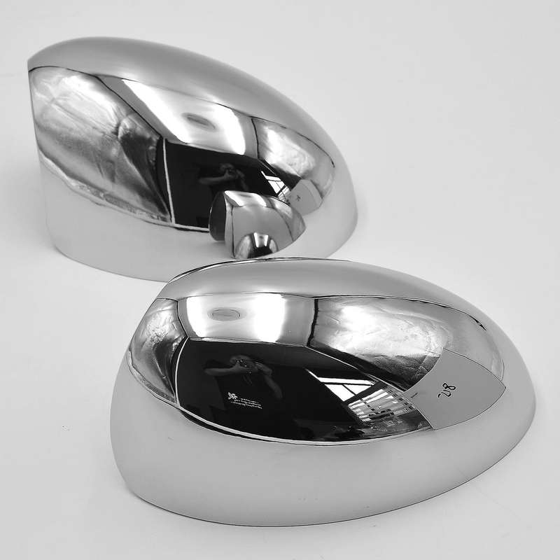 Pair Chrome Car Door Wing Rearview Mirror Cap Cover Tirm for 2001-2006