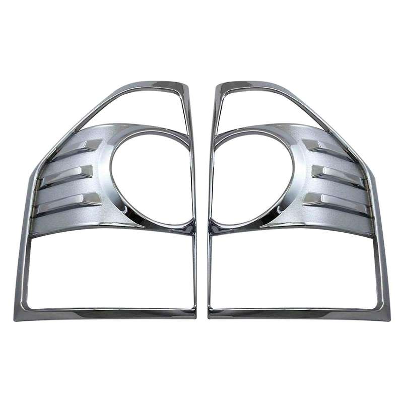 Pair Chrome Tail Lamp Cover for MONTERO Rear Light Decoration for V73 V75 V77 Warning Lights Frame