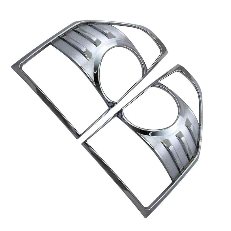 Pair Chrome Tail Lamp Cover for MONTERO Rear Light Decoration for V73 V75 V77 Warning Lights Frame