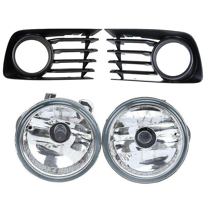 Pair Front Bumper Fog Light + Covers Kit for Prius 2004-2009 with Bulb 81221-52070 81211-52070