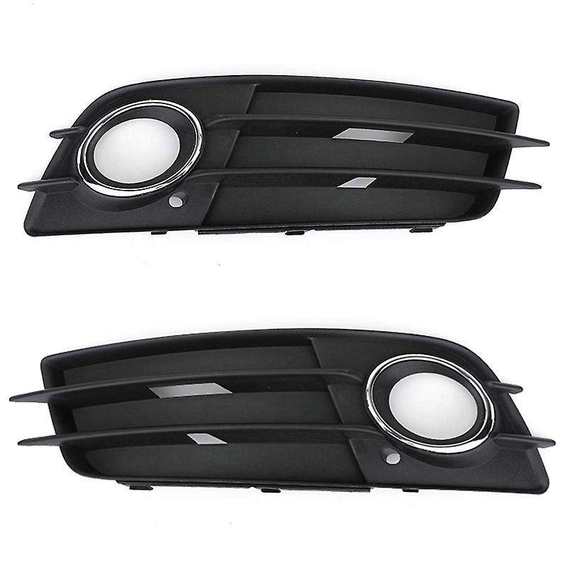 Pair Front Bumper Fog Light Grille Fog Light Cover 8K0807681C 8K0807682C for A4 B8 2008 2009 2010 20