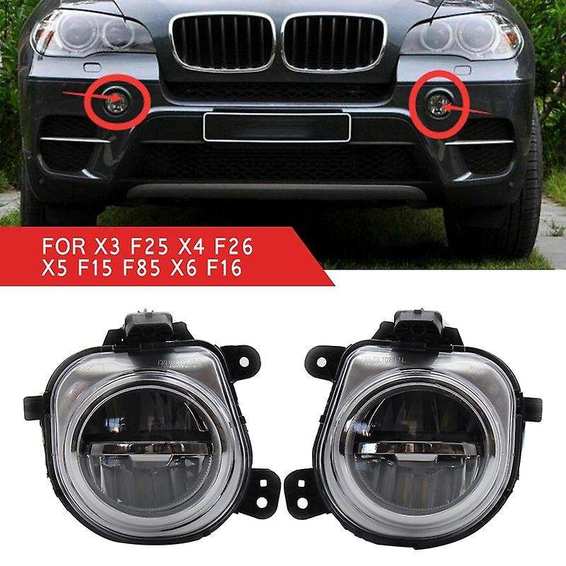 Pair Front Bumper LED Fog Light Lamp DRL Driving Lamp for  X3 F25 X4 F26 X5 F15 F85 2014-2016 631773