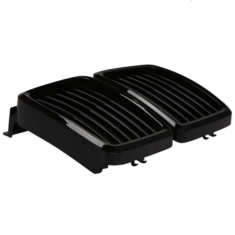 Pair Gloss Black Front Bumper Kidney Grille Grilles Replacement for  E30 1982-1994 51131884350 51131