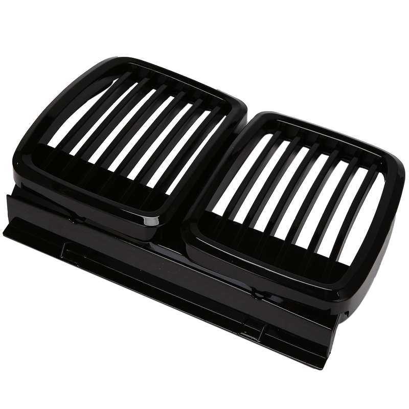Pair Gloss Black Front Bumper Kidney Grille Grilles Replacement for  E30 1982-1994 51131884350 51131