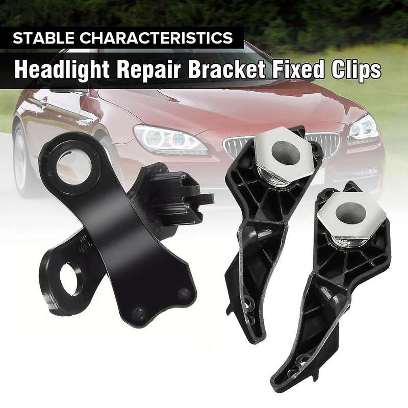Pair Headlight Repair Bracket Fixed Clips for 5 Series E60 E61 2004 2005-2010 63126941478 6312694247