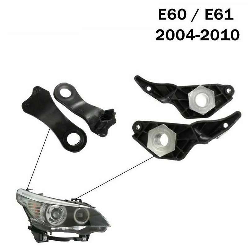 Pair Headlight Repair Bracket Fixed Clips for 5 Series E60 E61 2004 2005-2010 63126941478 6312694247