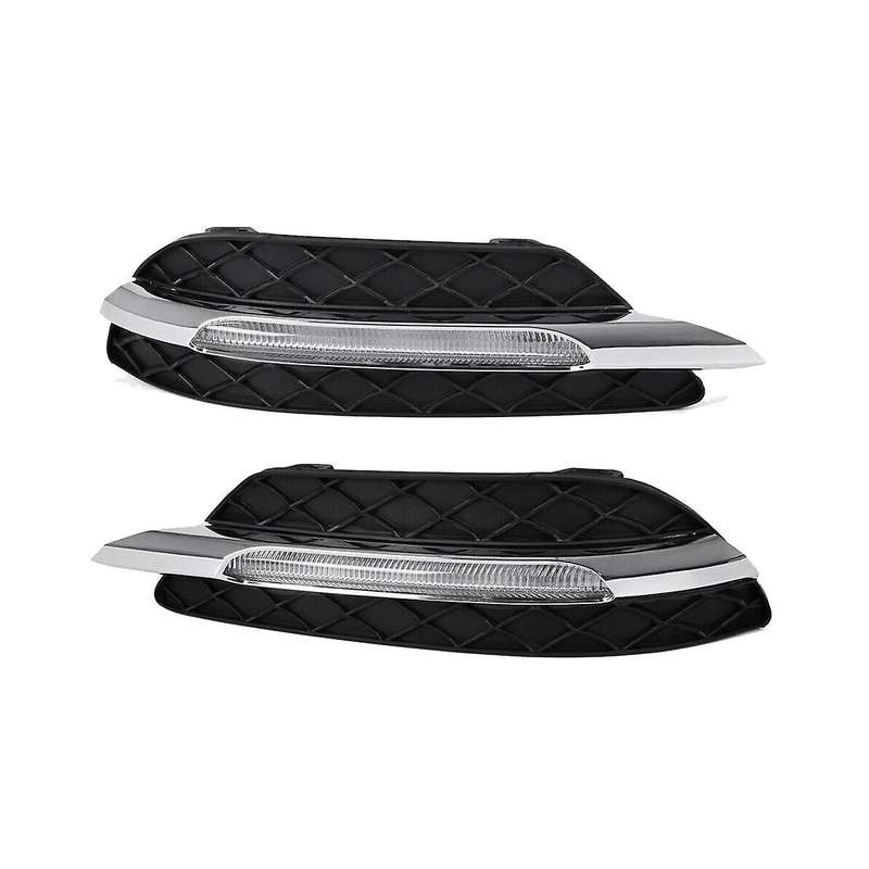 Pair Led Drl Daytime Running Lights Fog Light Lamp Fit for C-class W204 C250 C300 11-13