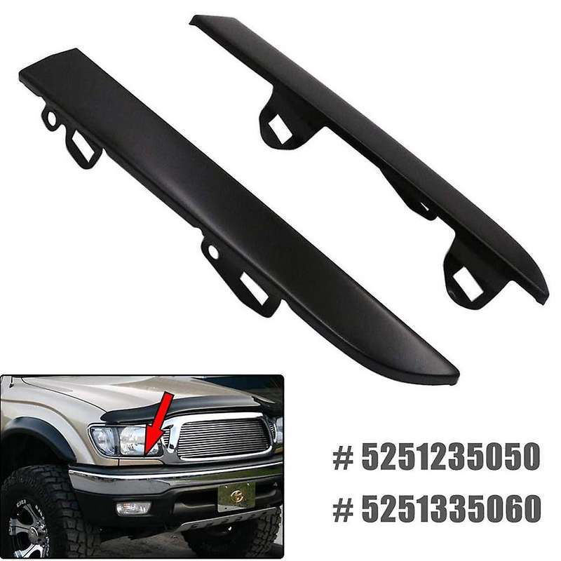 Pair Headlight Lamp Grille Filler Molding Trim Set RH & LH Replacement for 2001 2002 2003 2004