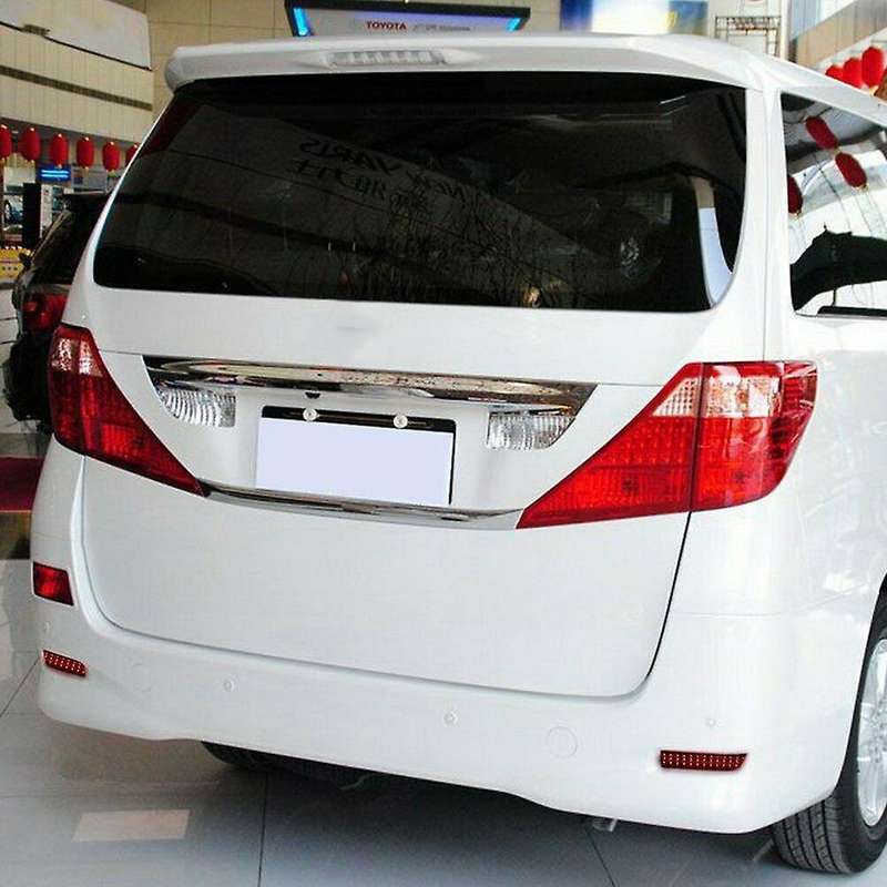Pair LED Rear Bumper Reflector Light Tail Stop Signal Brake Fog Lamp for 2006-2012 PREVIA Alphard 20