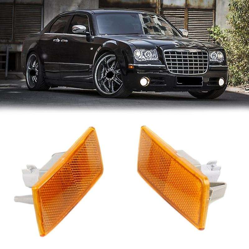 Pair Left Right Front Bumper Side Turn Signal Lamp Marker Light Leaf Lamp for 300 300C 04805860AA 04