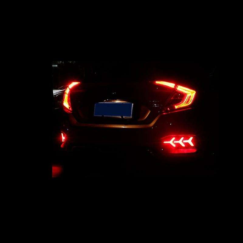 Pair LED Reflector Rear Bumper Tail Brake Signal Lamp for 2016 2017