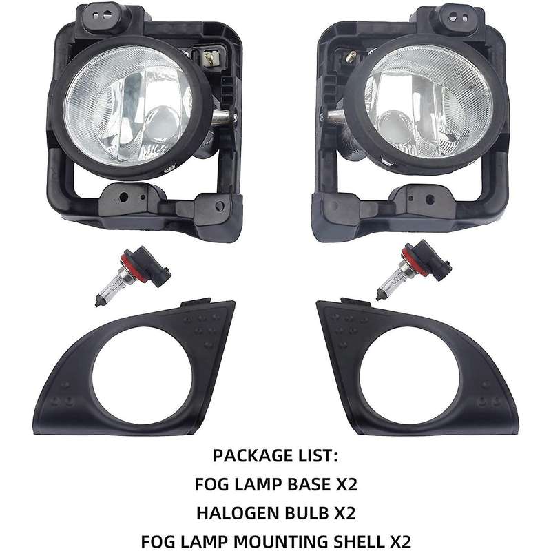 Pair New Fog Lamp Light Assembly for Accord TSX 2009 2010 Accessories 33900-TP5-H01 33950-TP5-H01